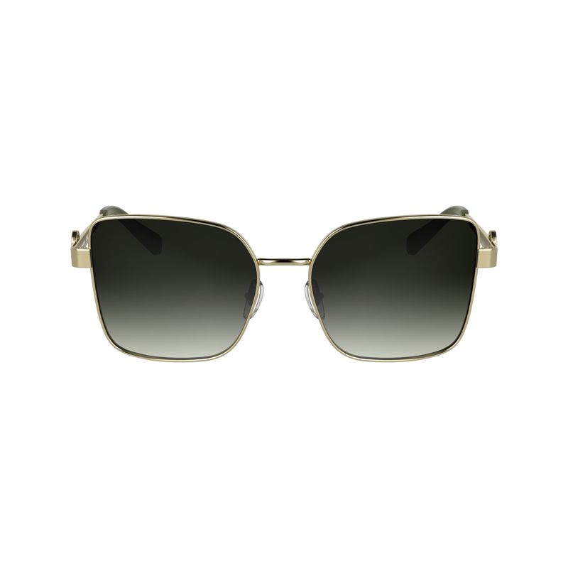Women Longchamp Metal Sunglasses Gold / Khaki | Thailand-019BZGUVE