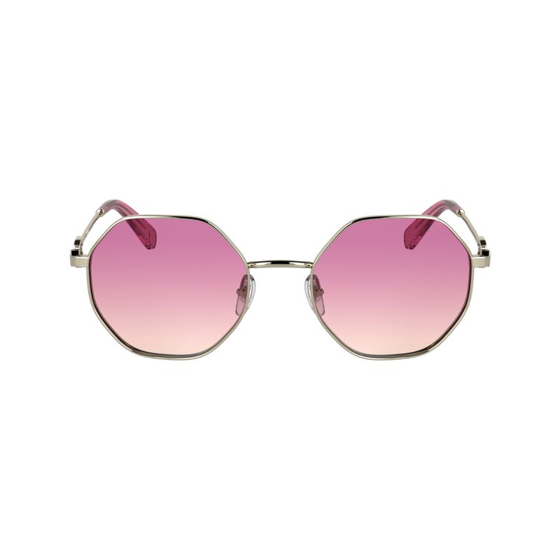 Women Longchamp Metal Sunglasses Gold / Pink | Thailand-910WMTAQL