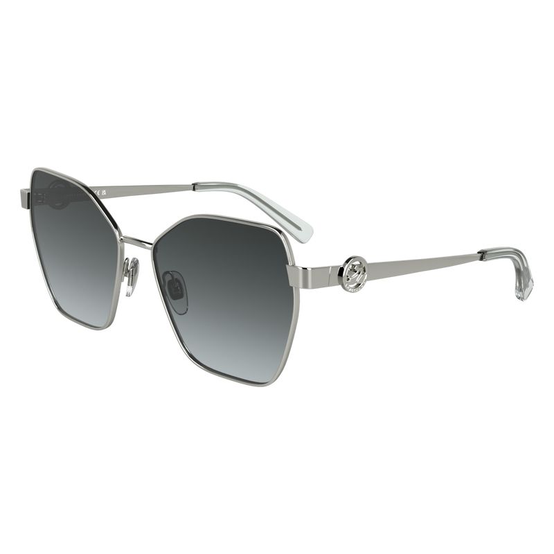 Women Longchamp Metal Sunglasses Silver / Grey | Thailand-749QTGVAZ