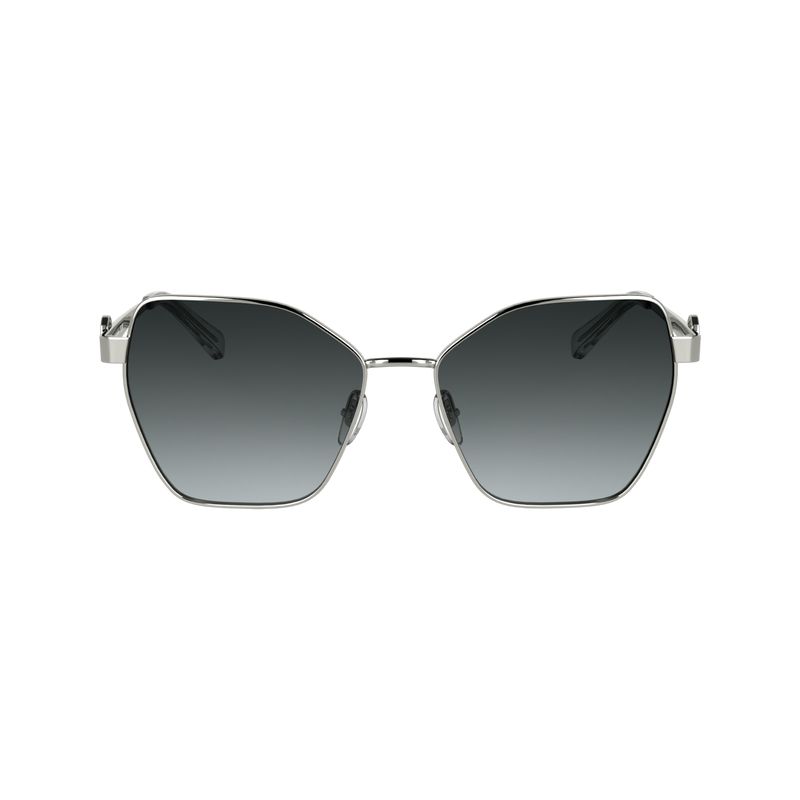 Women Longchamp Metal Sunglasses Silver / Grey | Thailand-749QTGVAZ