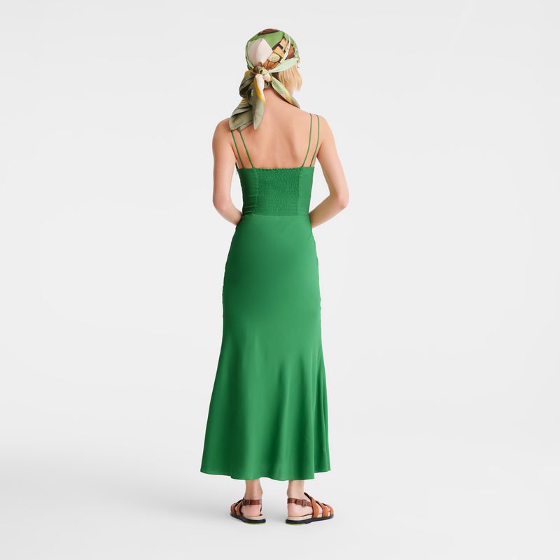 Women Longchamp Midi Dress Green | Thailand-415RCJMPG