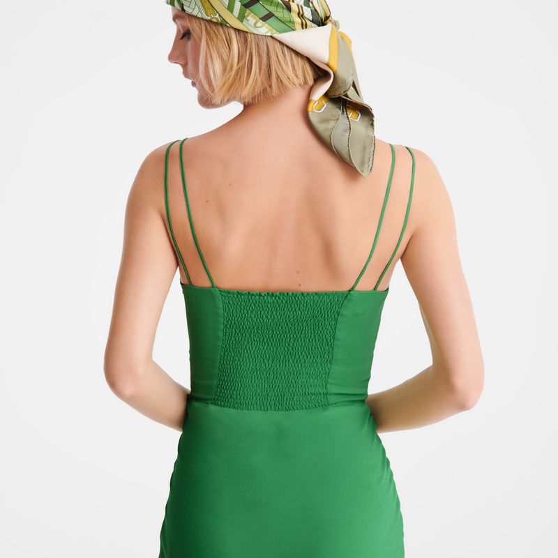 Women Longchamp Midi Dress Green | Thailand-415RCJMPG