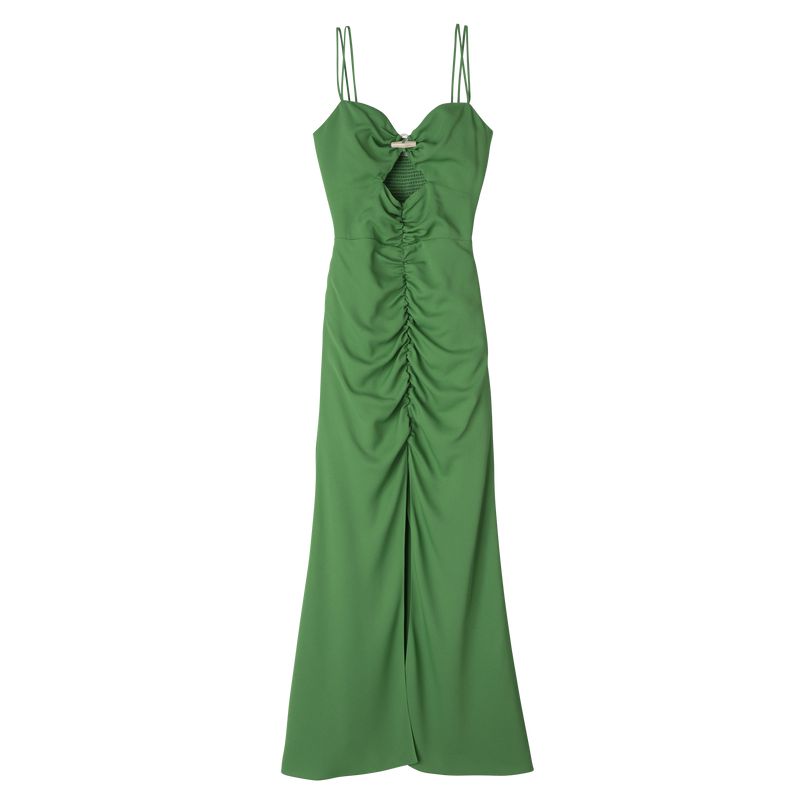 Women Longchamp Midi Dress Green | Thailand-415RCJMPG