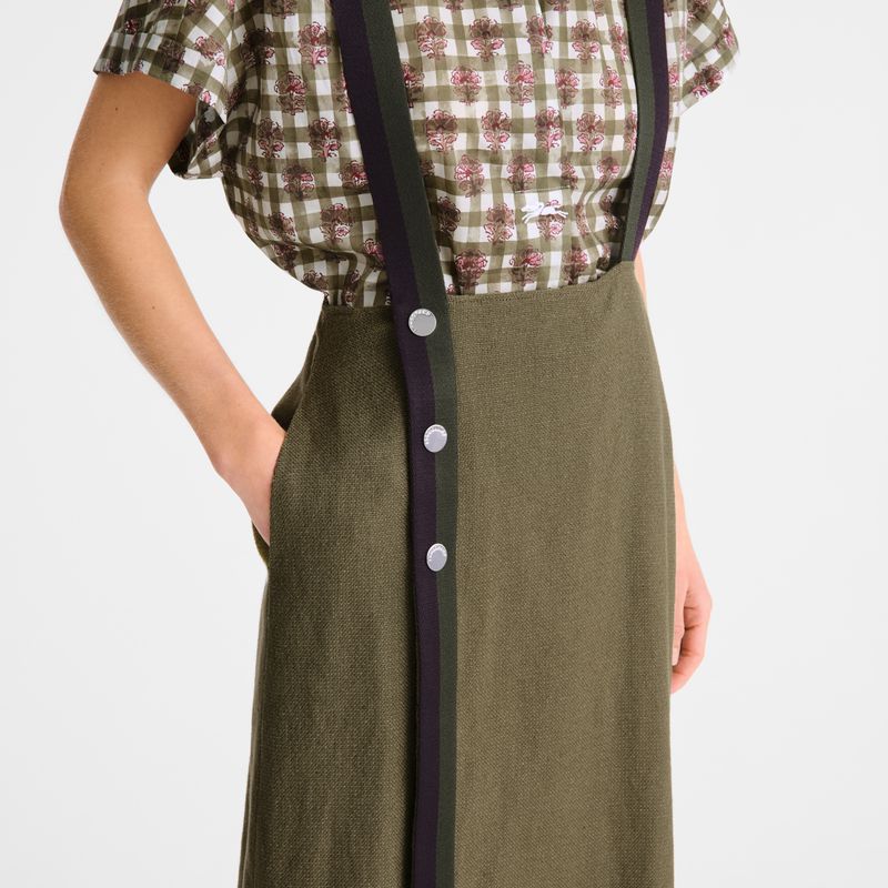 Women Longchamp Midi Skirts Olive | Thailand-168XVAZCU