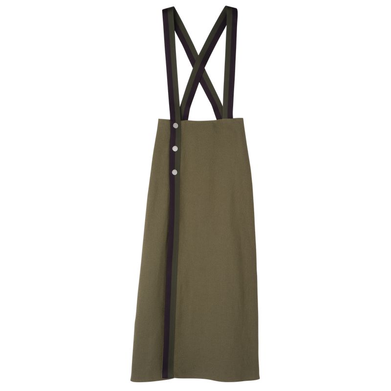 Women Longchamp Midi Skirts Olive | Thailand-168XVAZCU