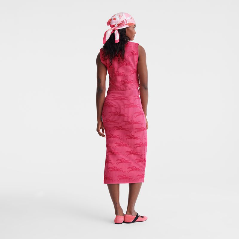 Women Longchamp Midi Skirts Pink | Thailand-356YMNCIW
