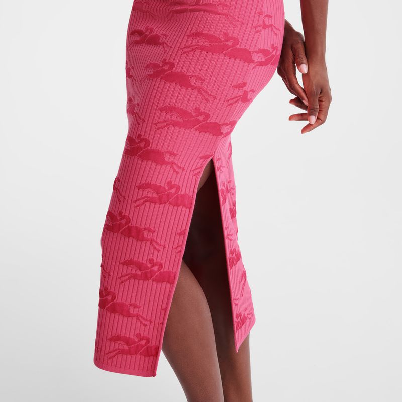 Women Longchamp Midi Skirts Pink | Thailand-356YMNCIW