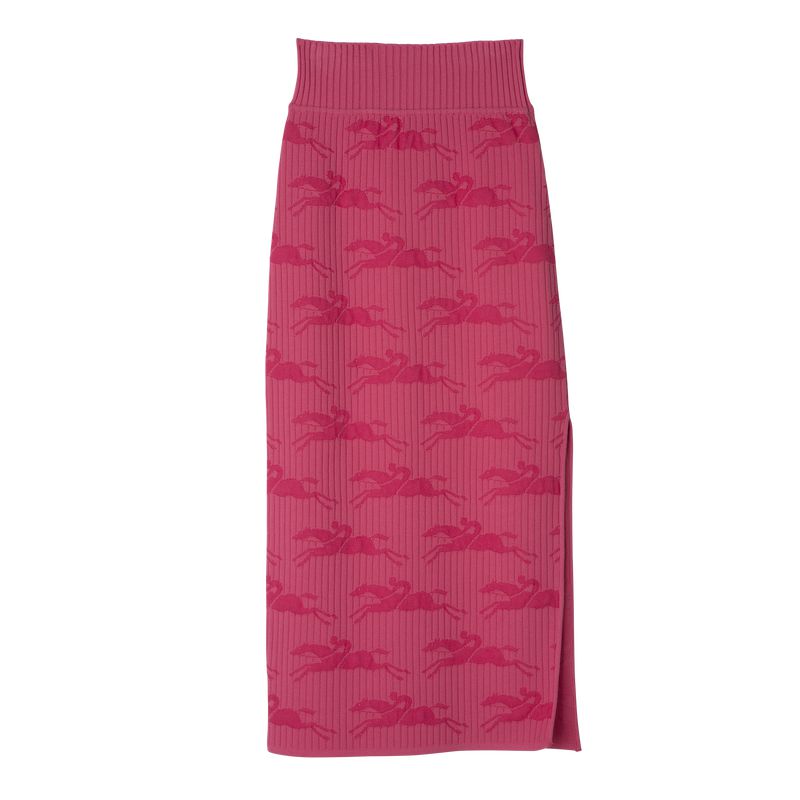 Women Longchamp Midi Skirts Pink | Thailand-356YMNCIW