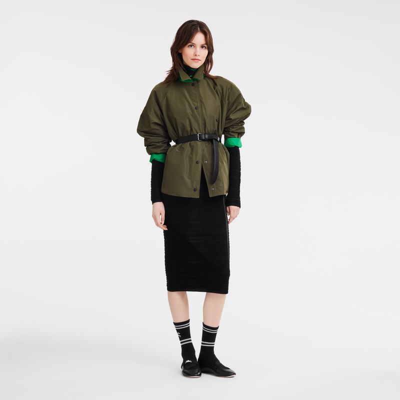 Women Longchamp Padded Blouson Jacket Khaki / Green | Thailand-124SFNMPO