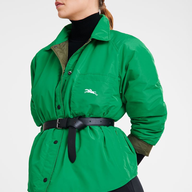 Women Longchamp Padded Blouson Jacket Khaki / Green | Thailand-124SFNMPO