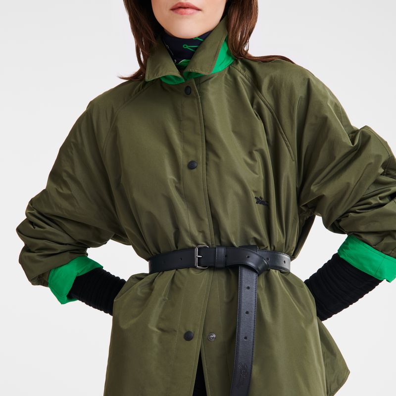 Women Longchamp Padded Blouson Jacket Khaki / Green | Thailand-124SFNMPO