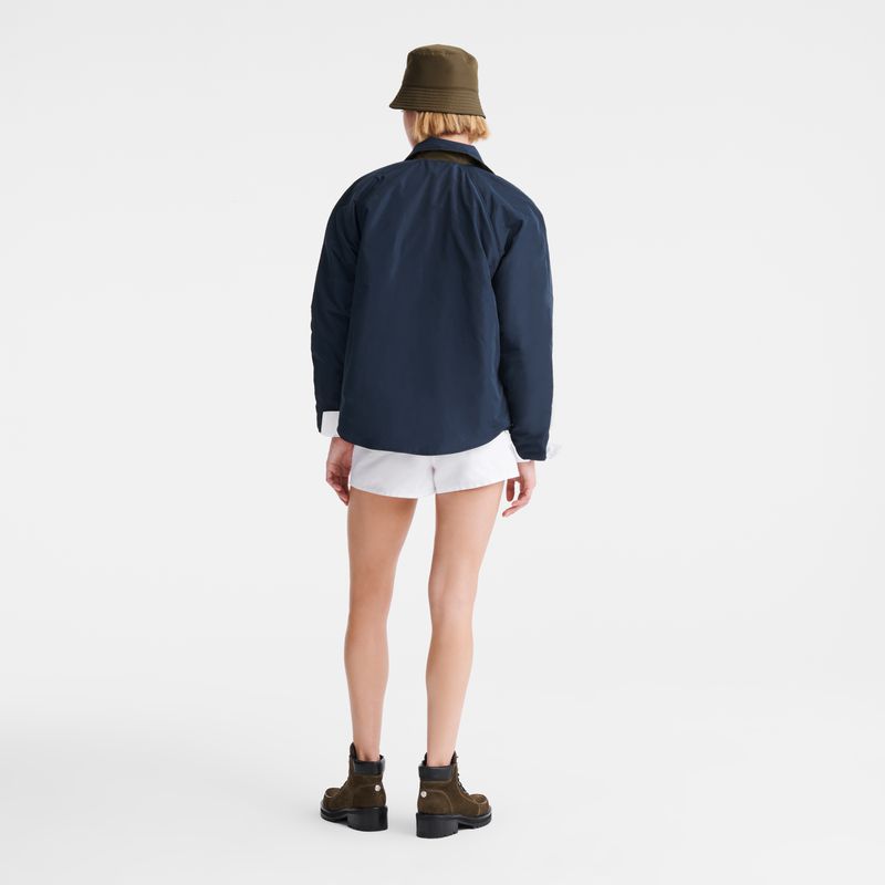 Women Longchamp Padded Blouson Jacket Navy | Thailand-963DNXRAO