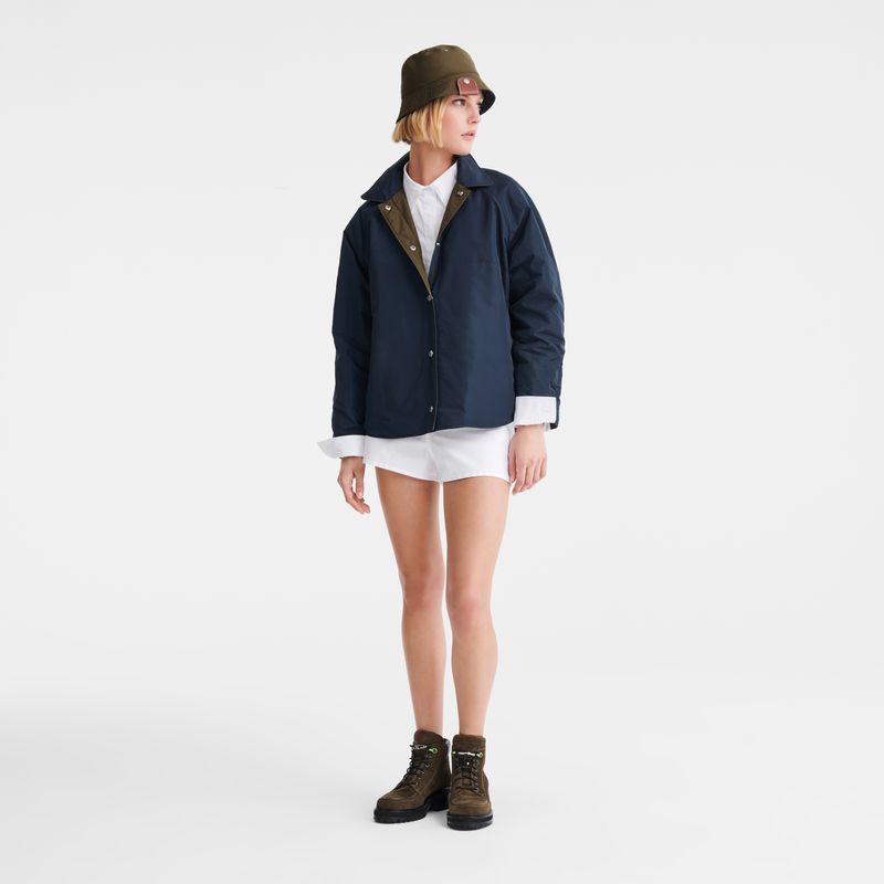 Women Longchamp Padded Blouson Jacket Navy | Thailand-963DNXRAO