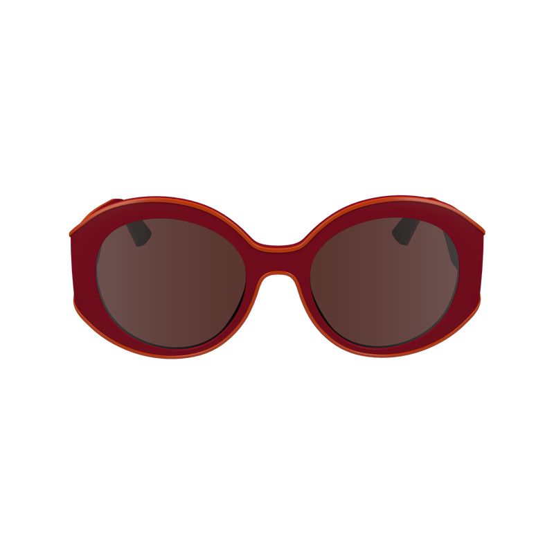 Women Longchamp Plant Based Resin Sunglasses Red / Navy | Thailand-609AOVHUK