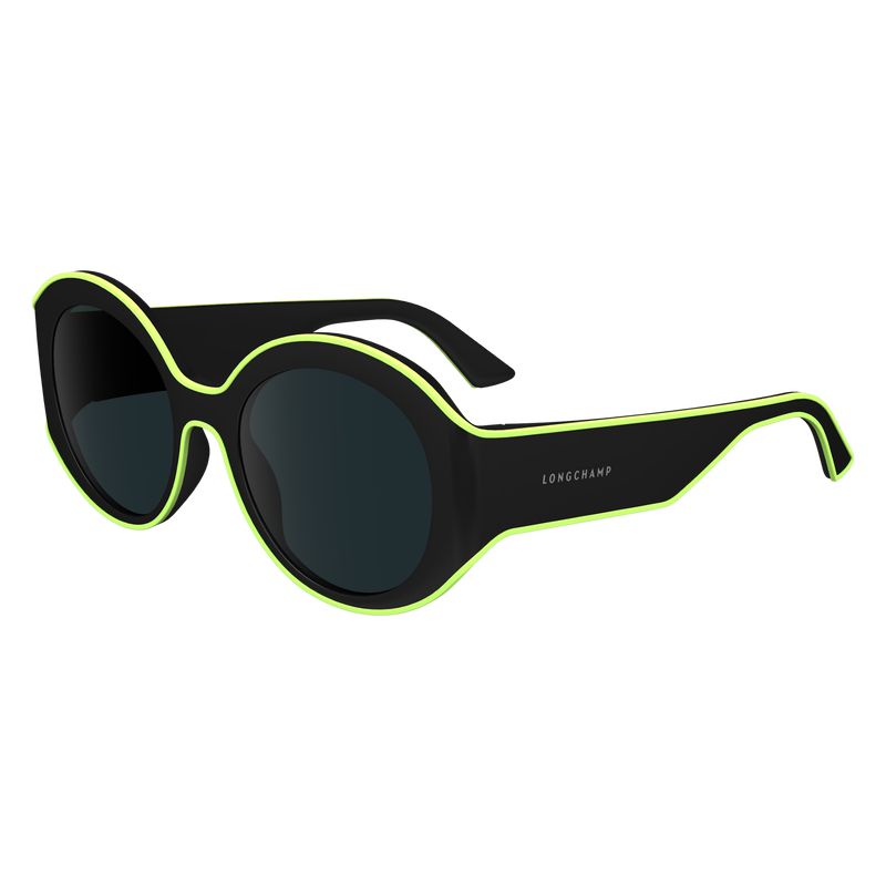 Women Longchamp Plant Based Resin Sunglasses Black | Thailand-935VNKEGR