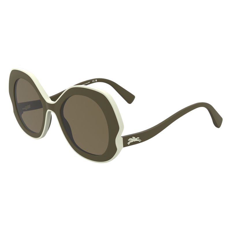 Women Longchamp Plant Based Resin Sunglasses Olive / Multicolor | Thailand-435KXDSWI