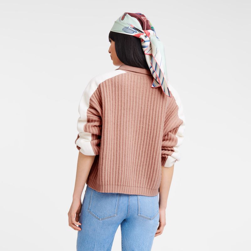 Women Longchamp Polo Collar Jumper Beige | Thailand-389VQOIHK