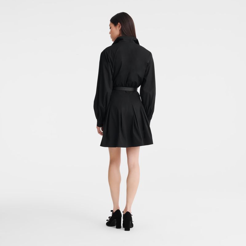 Women Longchamp Popelin Dress Black | Thailand-681LCAYHS