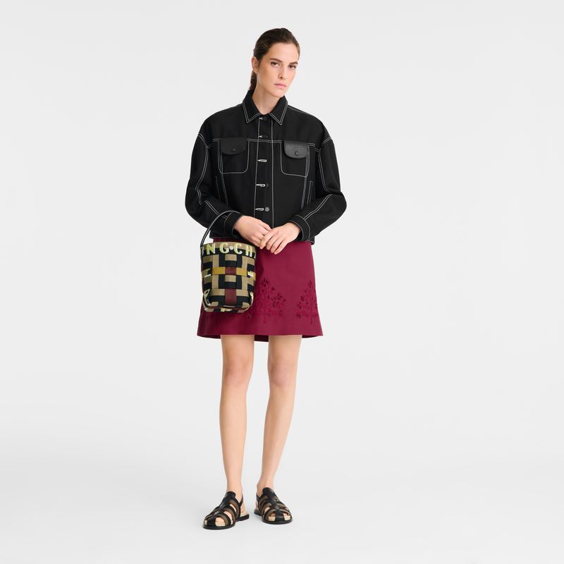 Women Longchamp Re-play Xs Bucket Bag Black | Thailand-681QZGSNT