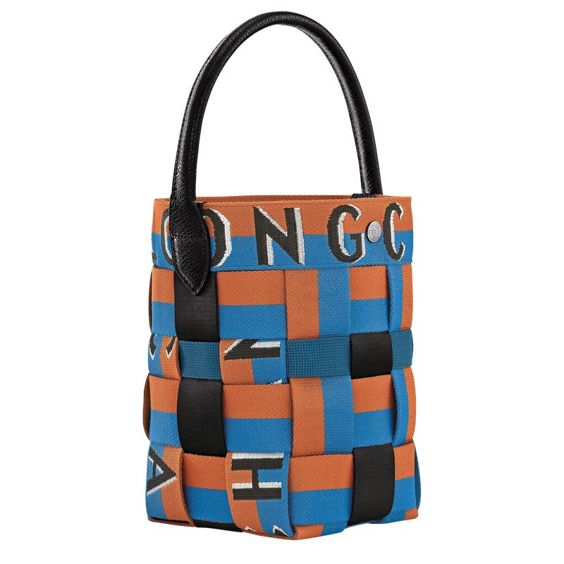 Women Longchamp Re-play Xs Bucket Bag Blue / Orange | Thailand-186CXHUQZ