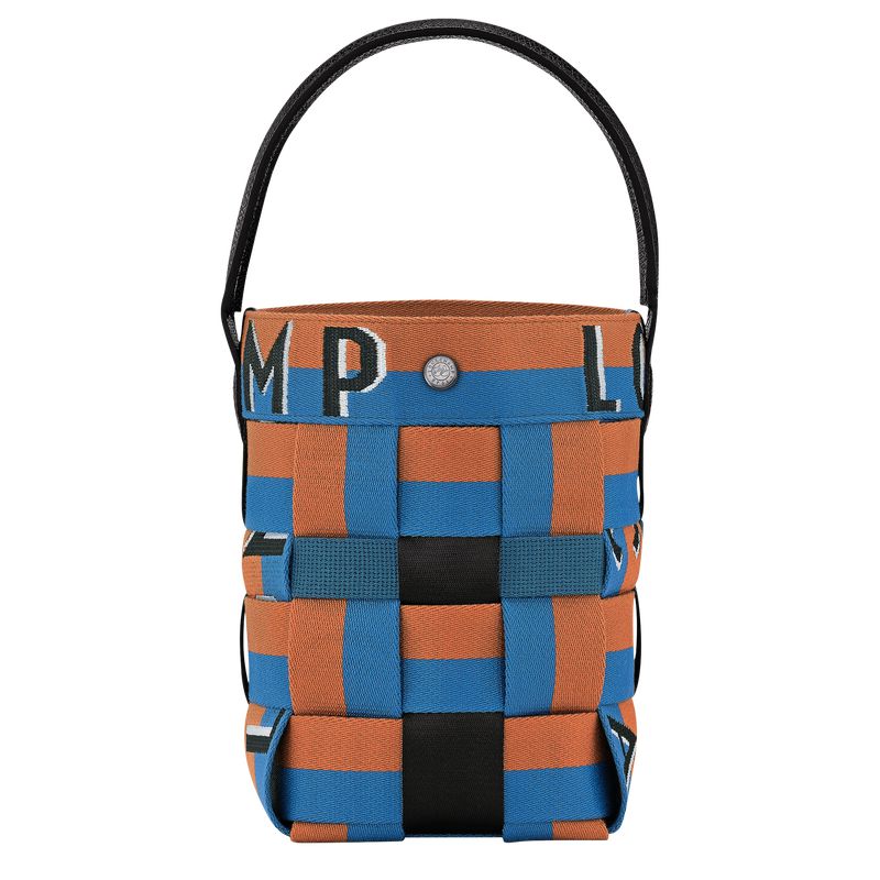 Women Longchamp Re-play Xs Bucket Bag Blue / Orange | Thailand-186CXHUQZ