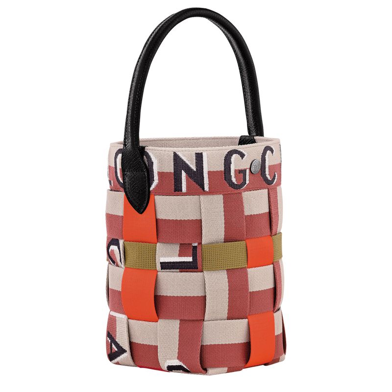 Women Longchamp Re-play Xs Bucket Bag Red / Beige | Thailand-021LBUFAC