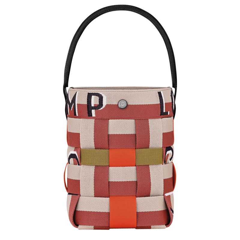 Women Longchamp Re-play Xs Bucket Bag Red / Beige | Thailand-021LBUFAC