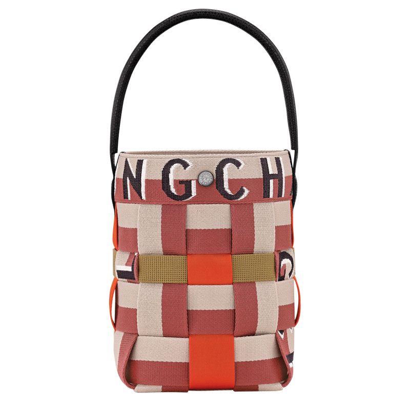 Women Longchamp Re-play Xs Bucket Bag Red / Beige | Thailand-021LBUFAC