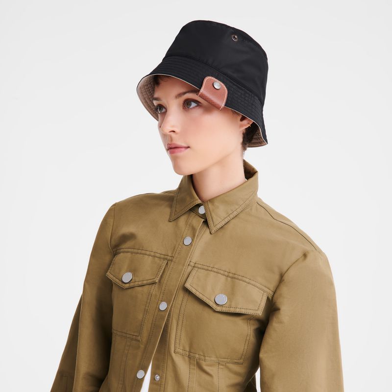 Women Longchamp Reversible Bucket Hat Black | Thailand-536EBNCAQ