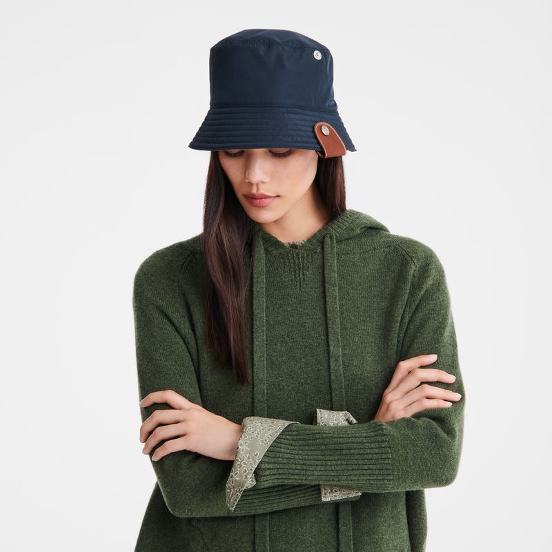 Women Longchamp Reversible Bucket Hat Navy | Thailand-849KNVTJC