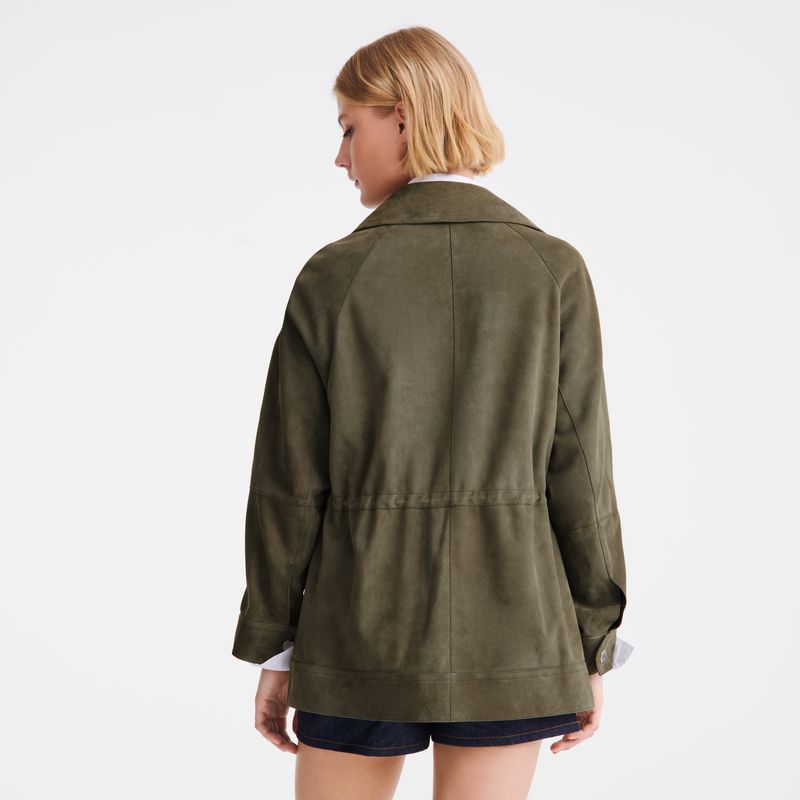 Women Longchamp Safari Jacket Khaki | Thailand-748FHBNZA