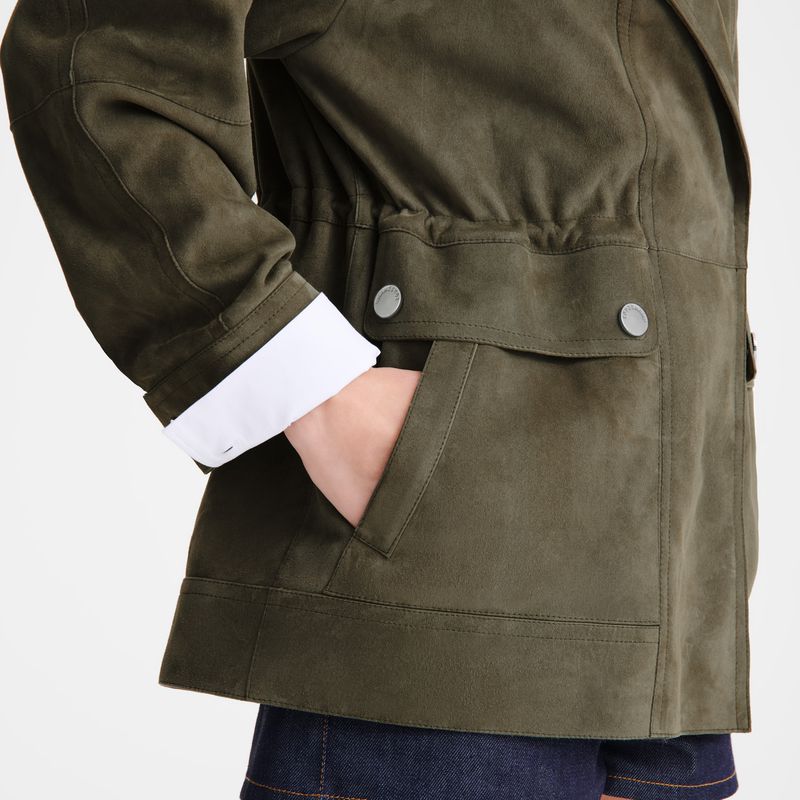 Women Longchamp Safari Jacket Khaki | Thailand-748FHBNZA