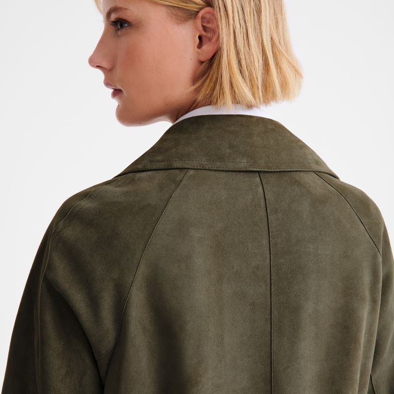 Women Longchamp Safari Jacket Khaki | Thailand-748FHBNZA