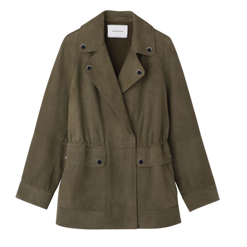 Women Longchamp Safari Jacket Khaki | Thailand-748FHBNZA