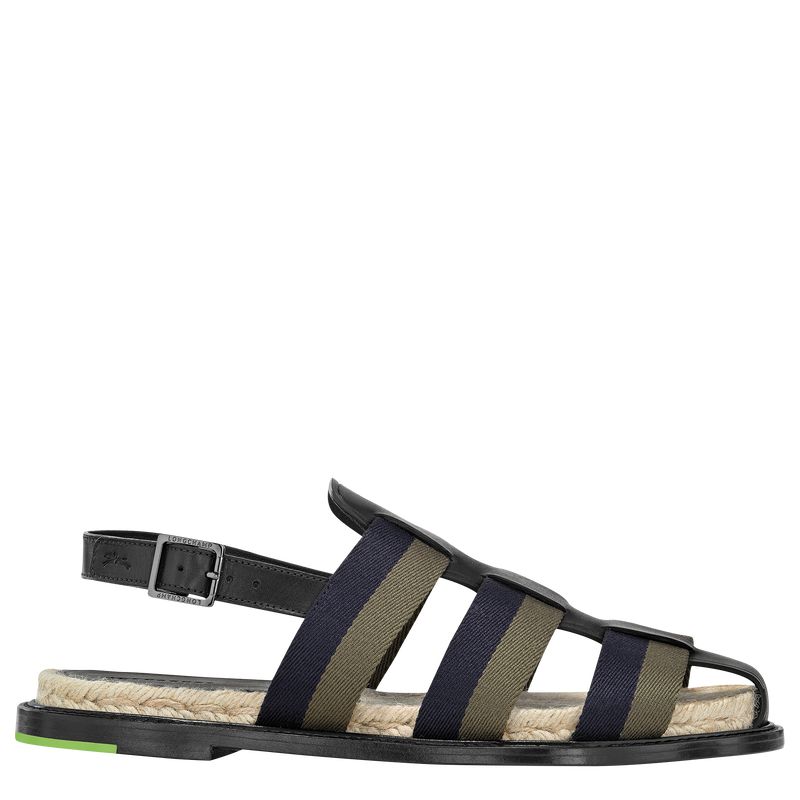 Women Longchamp Shadow Sandals Black | Thailand-105WYAVNC
