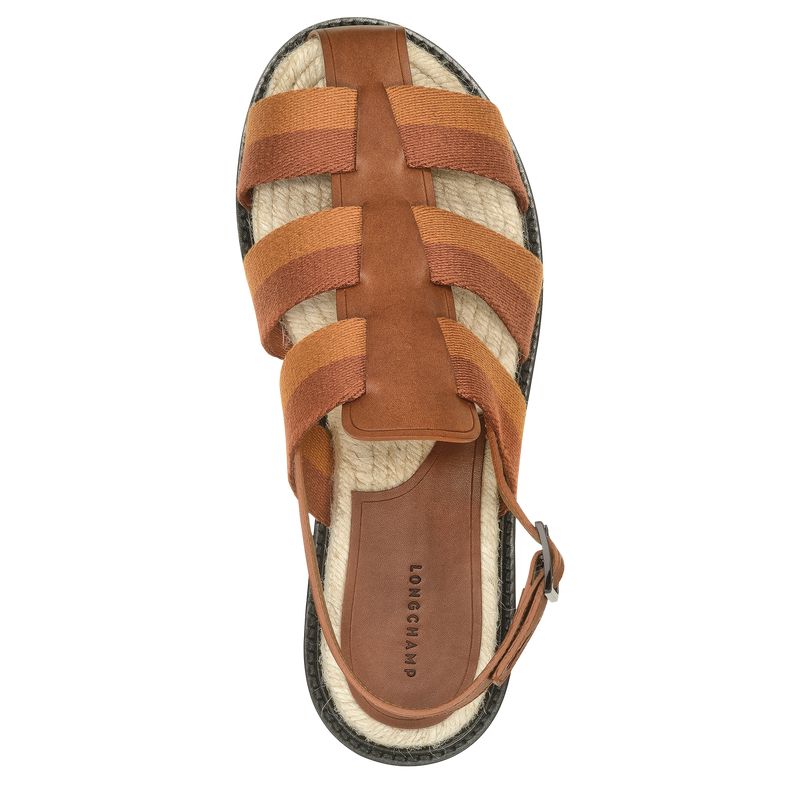 Women Longchamp Shadow Sandals Brown | Thailand-168WCATYV