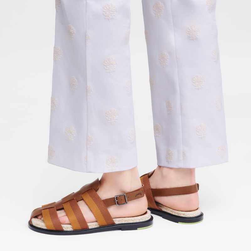 Women Longchamp Shadow Sandals Brown | Thailand-168WCATYV