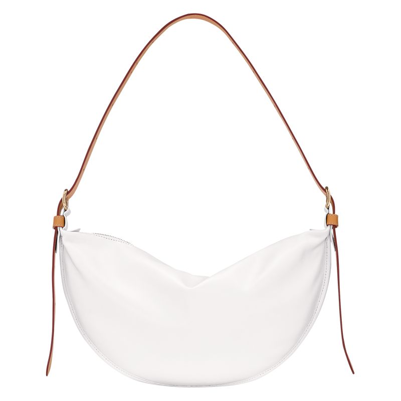 Women Longchamp Smoothie M Crossbody Bag White | Thailand-497APOTLB