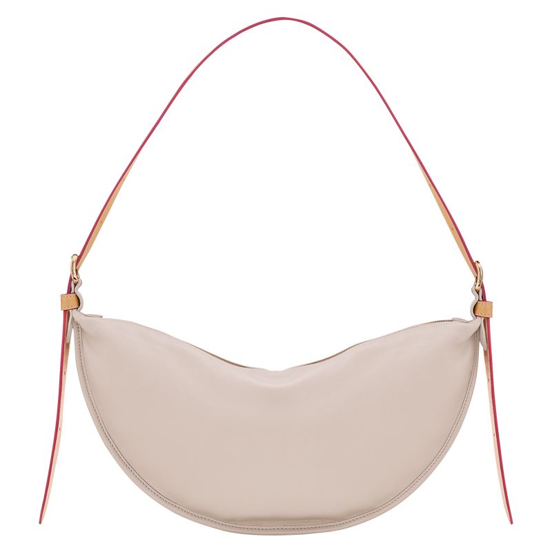 Women Longchamp Smoothie M Crossbody Bag Beige | Thailand-043EQNSUR
