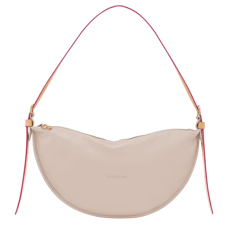 Women Longchamp Smoothie M Crossbody Bag Beige | Thailand-043EQNSUR