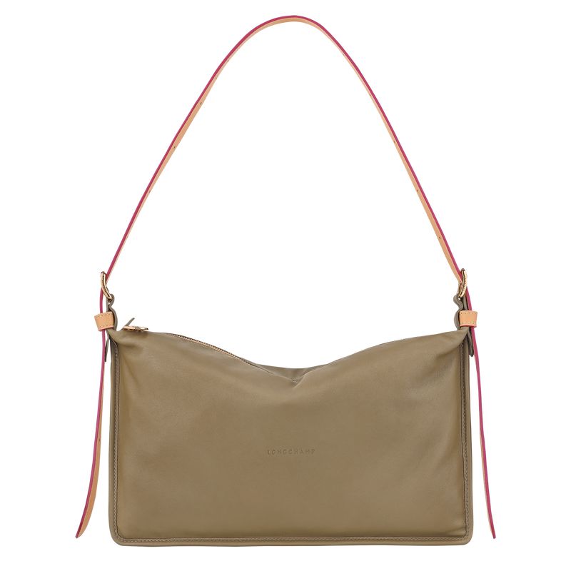 Women Longchamp Smoothie M Crossbody Bag Olive | Thailand-461RKOWLV