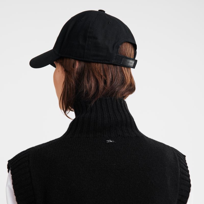 Women Longchamp Solid Cap Black | Thailand-079PWUYAQ