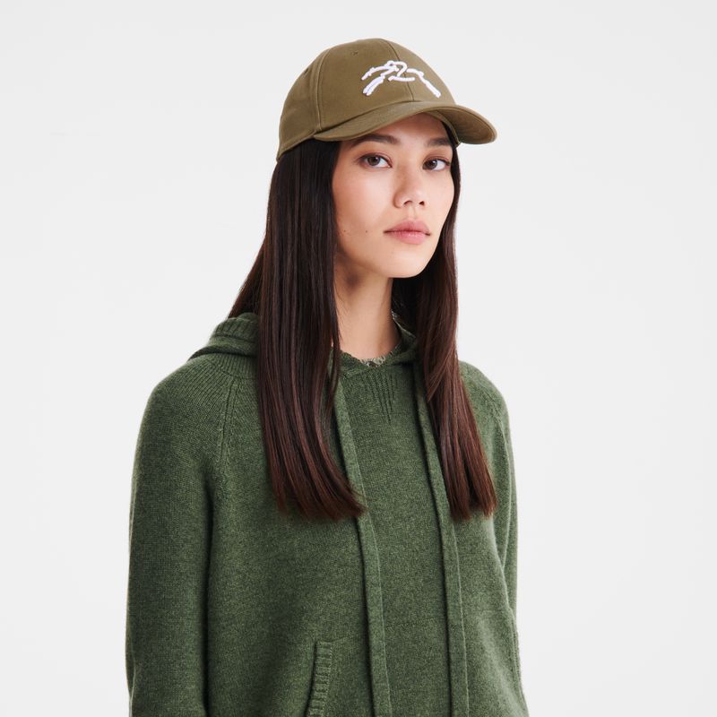 Women Longchamp Solid Cap Olive / Multicolor | Thailand-914ODXYHG