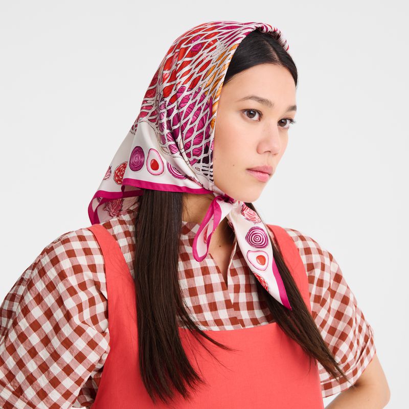Women Longchamp The Gourmet Mesh 70 Scarf Pink | Thailand-156NRWPFA
