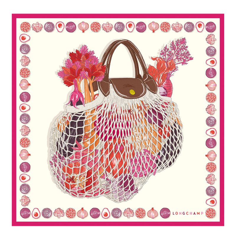 Women Longchamp The Gourmet Mesh 70 Scarf Pink | Thailand-156NRWPFA