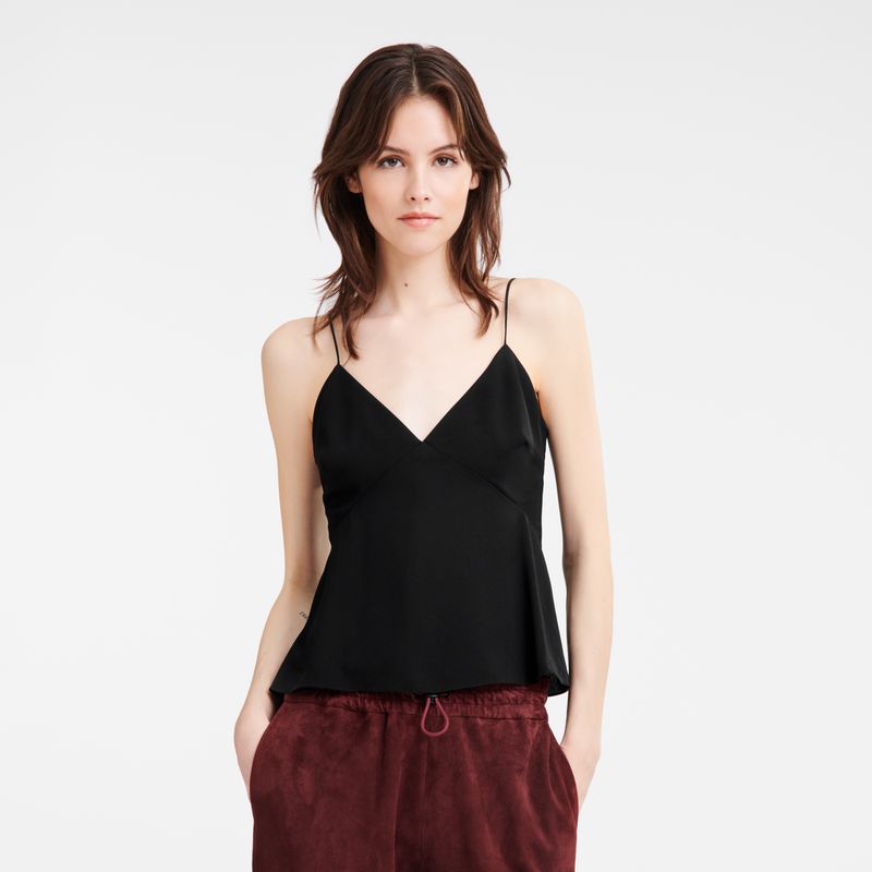 Women Longchamp Thin Strap Top Black | Thailand-271SLUBQR
