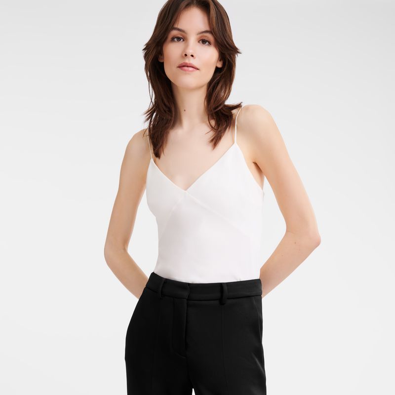 Women Longchamp Thin Strap Top Cream | Thailand-467BQWLIX