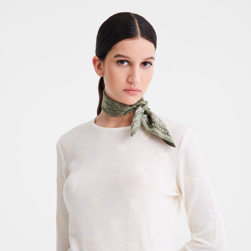Women Longchamp Tree Of Life 50 Scarf Green / Multicolor | Thailand-271MQIKTB