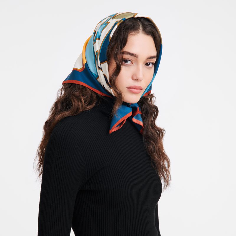 Women Longchamp University 70 Scarf Peacock | Thailand-453FMKCWB
