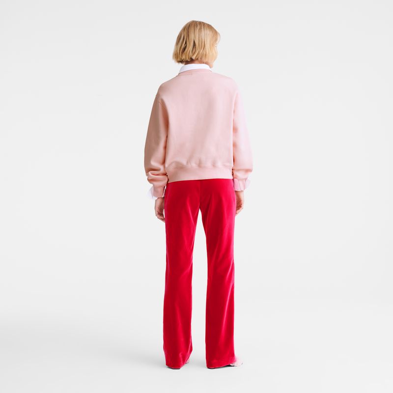Women Longchamp Velvet Pants Pink | Thailand-527FJKCZT